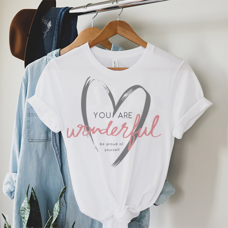 Femei - Tricou Dama Alb Be Proud Of Yourself
