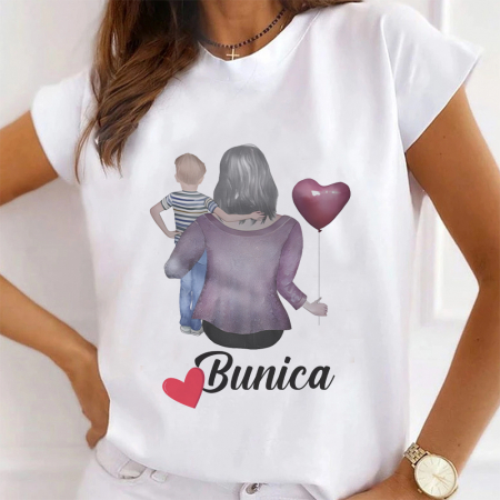 Tricouri Mom - Tricou Dama Alb Bunica