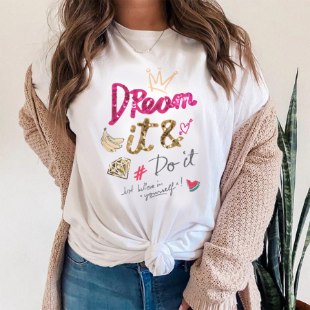 Femei - Tricou Dama Alb Do It