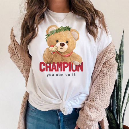 Tricouri Teddy - Tricou Dama Alb Champion