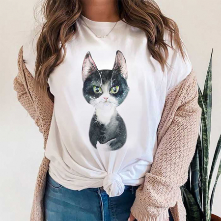 Femei - Tricou Dama Alb Tom