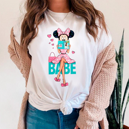 Tricouri Fashion - Tricou Dama Alb Fashion babe