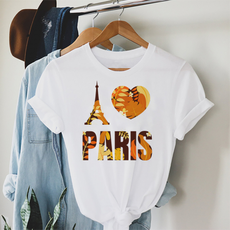 Tricouri Paris - Tricou Dama Alb I Love Paris