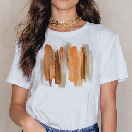 Femei - Tricou Dama Alb Fall Glitter