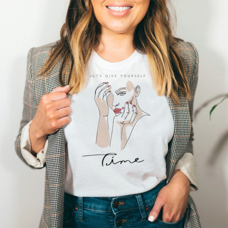 Tricouri Diverse - Tricou Dama Alb Just Give Yourself