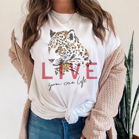 Femei - Tricou Dama Alb Live Your One Life