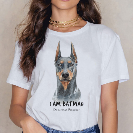 Femei - Tricou Dama Alb I Am Batman