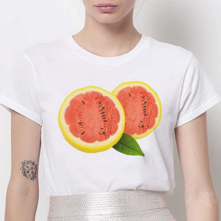 Tricouri Diverse - Tricou Dama Alb Waterlemon