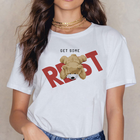 Tricouri Teddy - Tricou Dama Alb Get Some