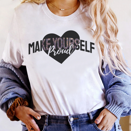 Femei - Tricou Dama Alb Make Yourself Proud