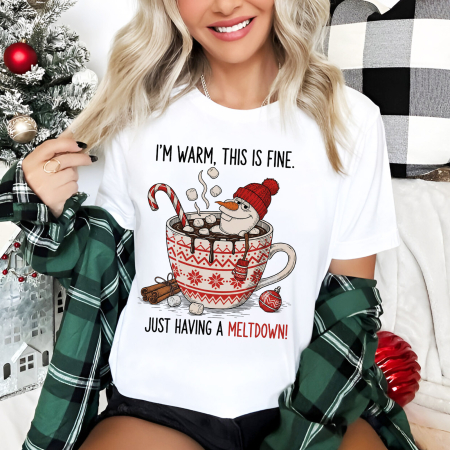 Tricouri Pisici - Tricou Dama Alb Just a meltdown