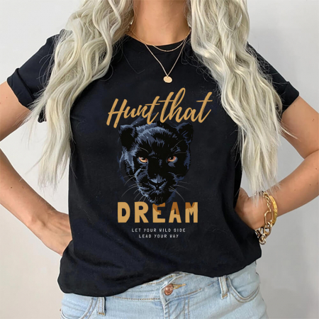 Femei - Tricou Dama Negru Hunt That Dream