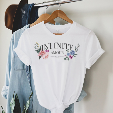 Femei - Tricou Dama Alb Infinite Amour