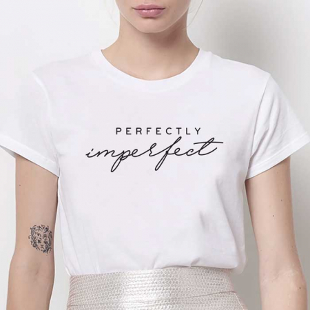 Femei - Tricou Dama Alb Imperfect