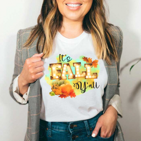 Femei - Tricou Dama Alb Its Fall