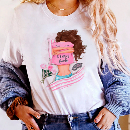 Tricouri Diverse - Tricou Dama Alb Time to relax