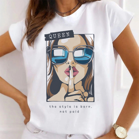 Tricouri Diverse - Tricou Dama Alb Not Paid