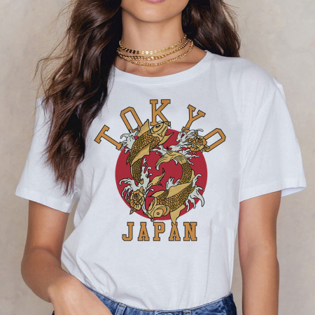 Tricouri Japanese - Tricou Dama Alb Tokyo