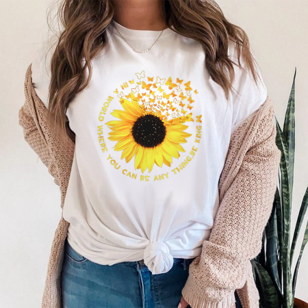 Tricouri Summer - Tricou Dama Alb Be King