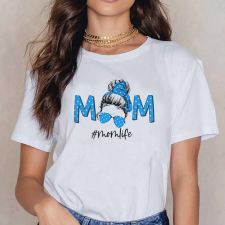 Tricouri Mom - Tricou Dama Alb Mom Lifee