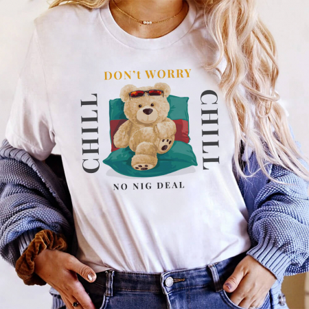 Tricouri Teddy - Tricou Dama Alb No Nig Deal
