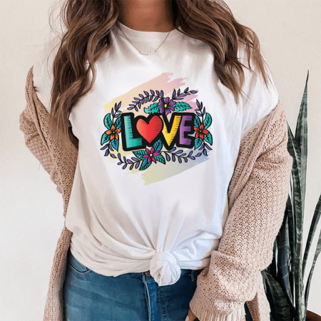 Tricouri Love - Love with flowers