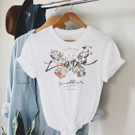 Tricouri Love - Tricou Dama Alb Love Matters