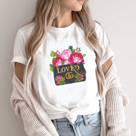 Tricouri Love - Tricou Dama Alb Loved