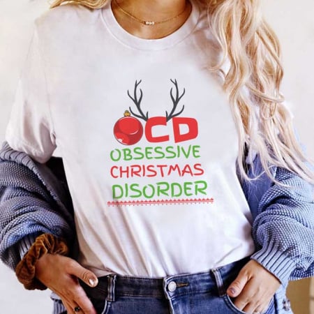 Tricouri X-mas - Tricou Dama Alb OCD