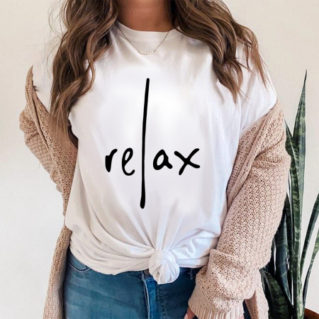 Femei - Tricou Dama Alb Relax
