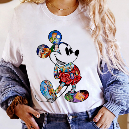 Tricouri Diverse - Tricou Dama Alb Magic Mickey