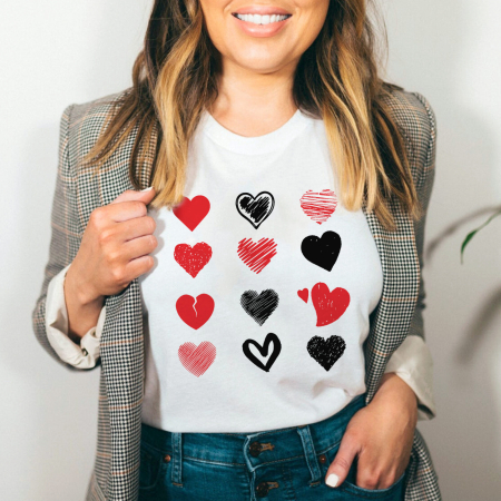 Tricouri Love - Tricou Dama Alb A Lot Of Love