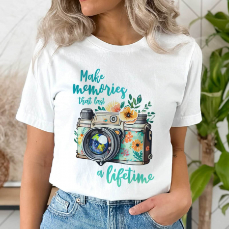Tricouri Diverse - Tricou Dama Alb Lifetime Memories
