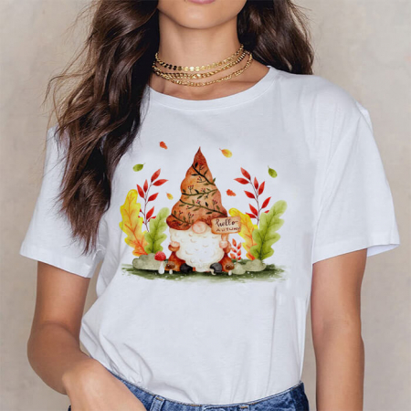 Femei - Tricou Dama Alb Autumn In The Garden