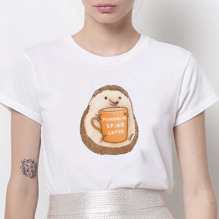 Femei - Tricou Dama Alb Pumpkin Spike Latte
