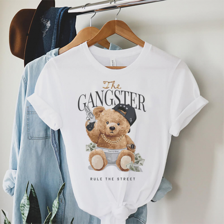 Tricouri Teddy - Tricou Dama Alb Rule The Street