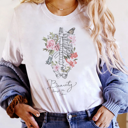 Femei - Tricou Dama Alb The Skin