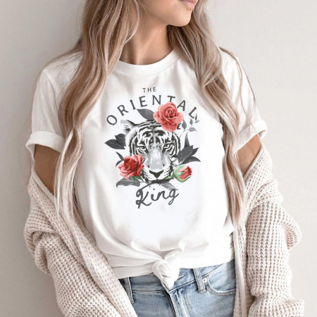 Femei - Tricou Dama Alb The Oriental King