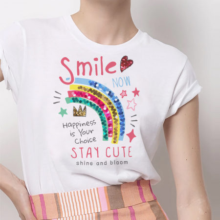 Femei - Tricou Dama Alb Stay Cute