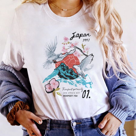 Tricouri Japanese - Tricou Dama Alb Japan 1991