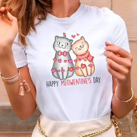 Tricouri Love - Happy meowentine`s