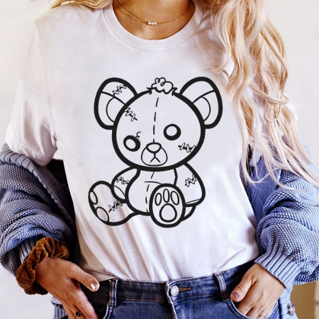 Tricouri Teddy - Tricou Dama Alb Toy