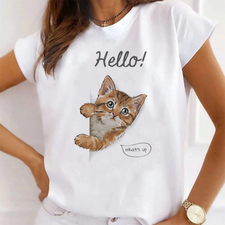 Femei - Tricou Dama Alb What's Up
