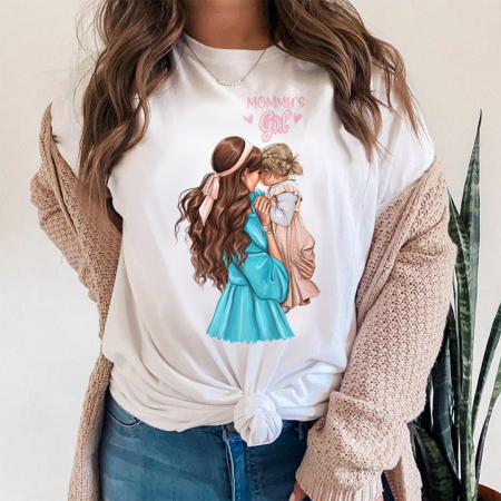 Tricouri Mom - Tricou Dama Alb Momy-s Girl