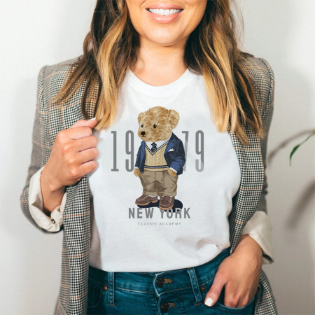 Tricouri Teddy - Tricou Dama Alb Classic Academy