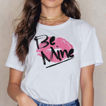 Tricouri Lips - Tricou Dama Alb Be Mine