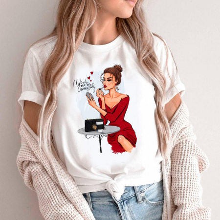 Tricouri Beauty - Tricou Dama Alb You are amazing