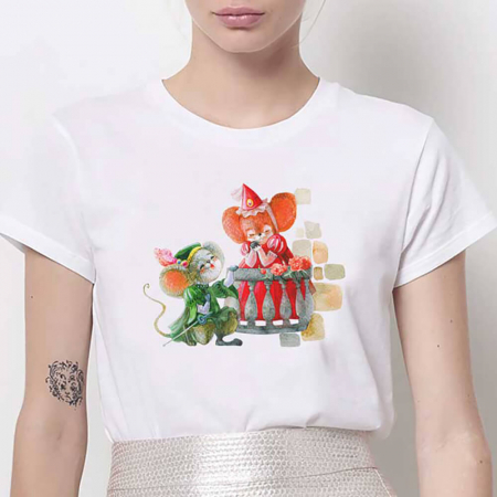 Femei - Tricou Dama Alb Poetry Mice