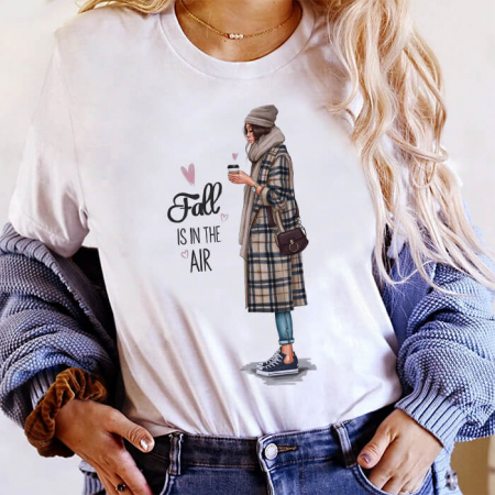 Femei - Tricou Dama Alb Fall Is In The Air