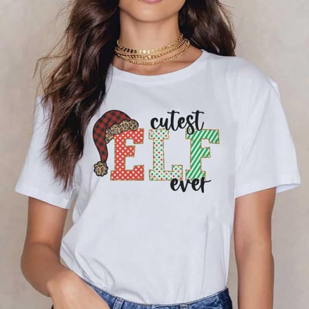 Tricouri X-mas - Tricou Dama Christmas Cutest Elf